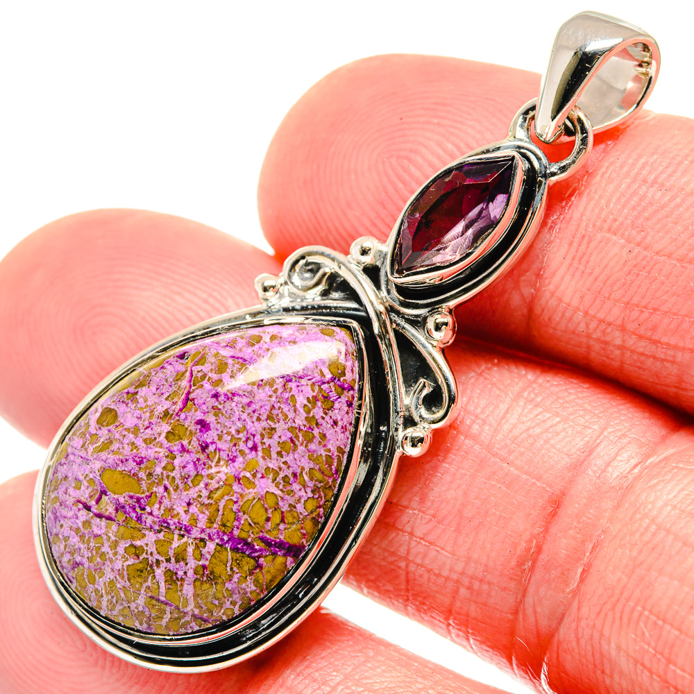 Stichtite Pendants handcrafted by Ana Silver Co - PD18452
