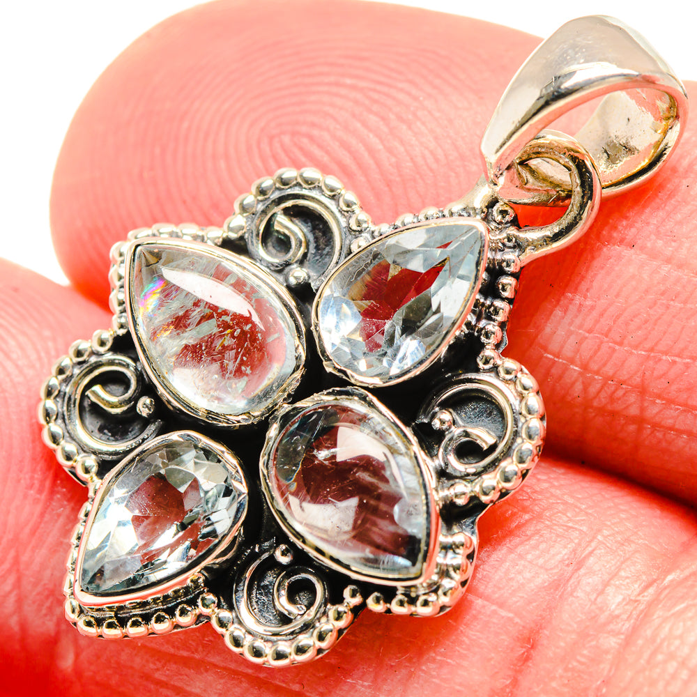 Aquamarine Pendants handcrafted by Ana Silver Co - PD18456