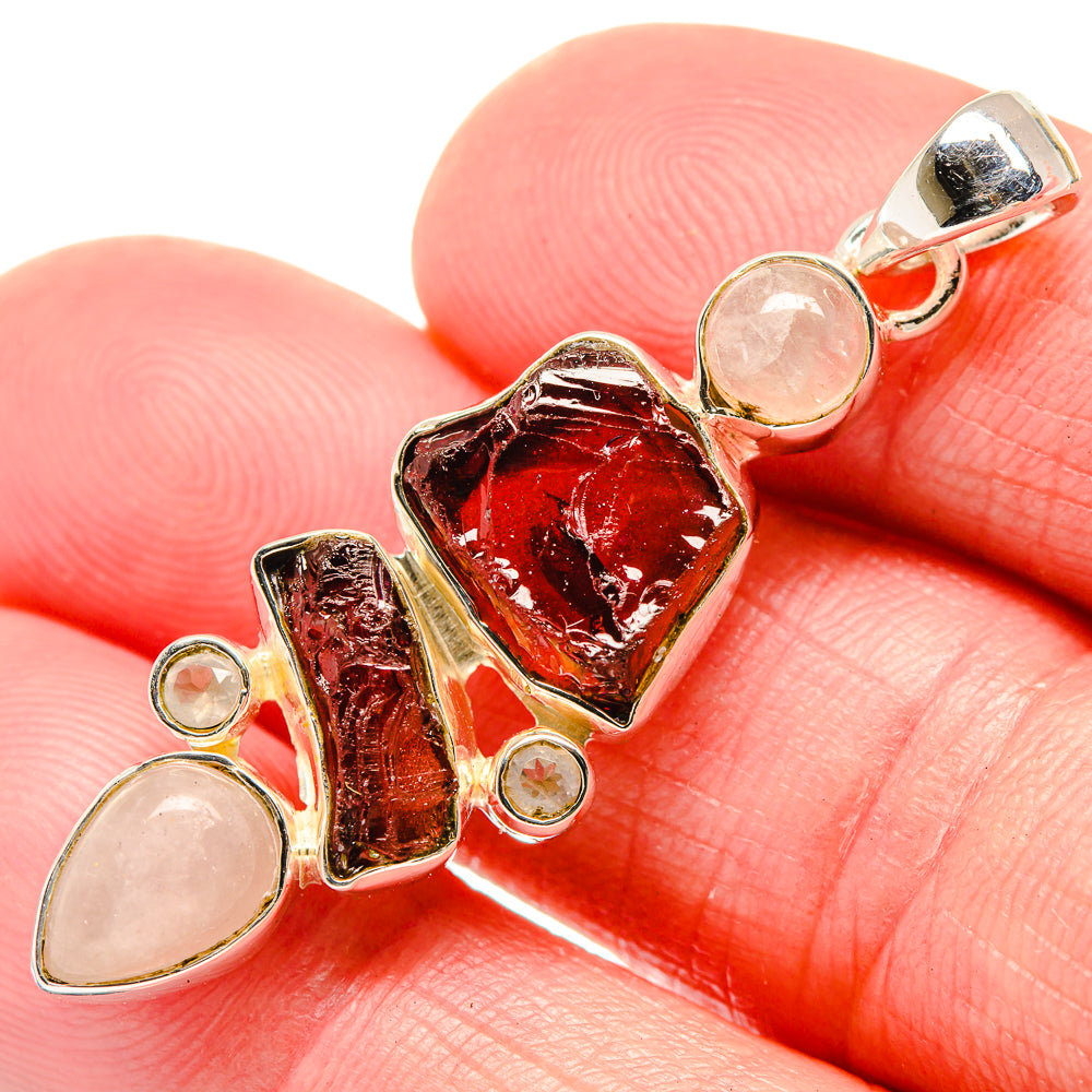 Garnet Pendants handcrafted by Ana Silver Co - PD18468