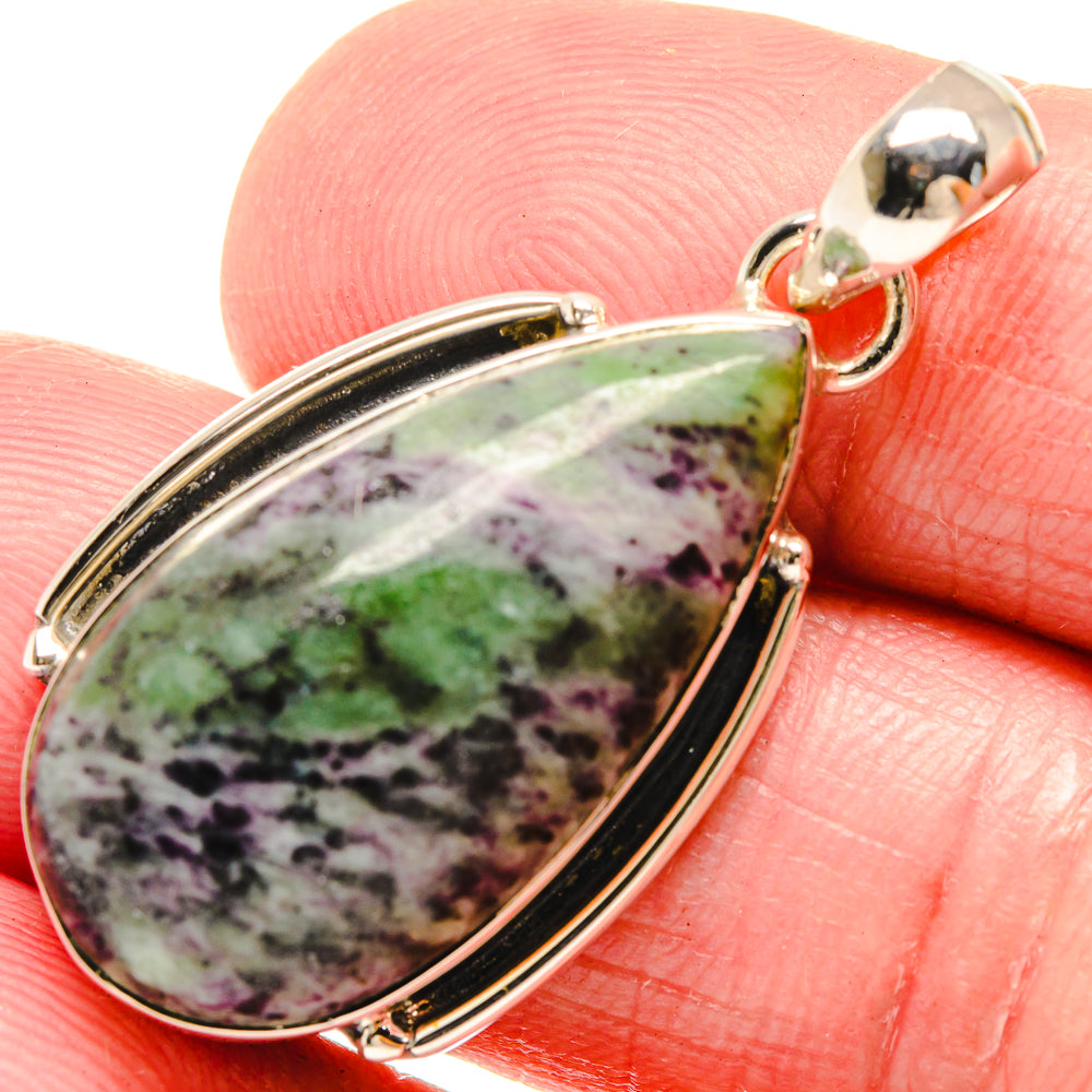 Ruby Zoisite Pendants handcrafted by Ana Silver Co - PD18477