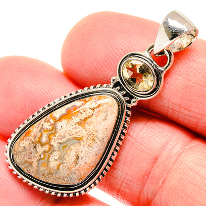 Laguna Lace Agate Pendants handcrafted by Ana Silver Co - PD18482