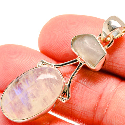 Rainbow Moonstone Pendants handcrafted by Ana Silver Co - PD18484