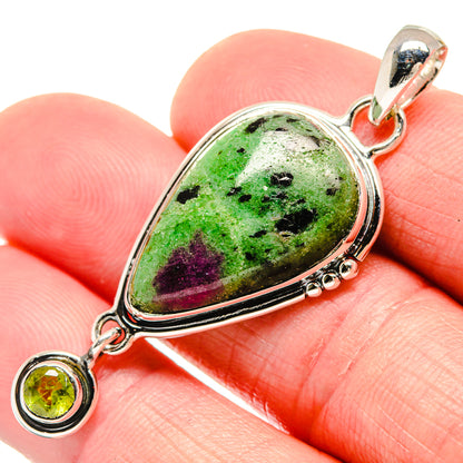 Ruby Zoisite Pendants handcrafted by Ana Silver Co - PD18487