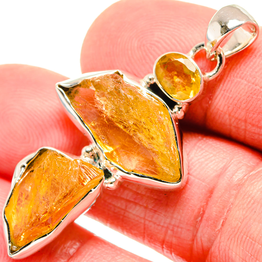 Citrine Pendants handcrafted by Ana Silver Co - PD18490
