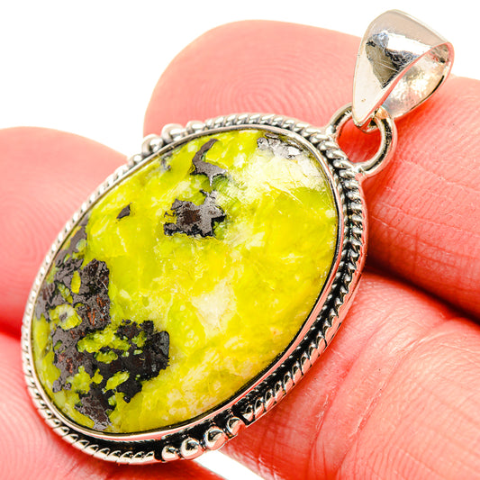 African Green Opal Pendants handcrafted by Ana Silver Co - PD18491