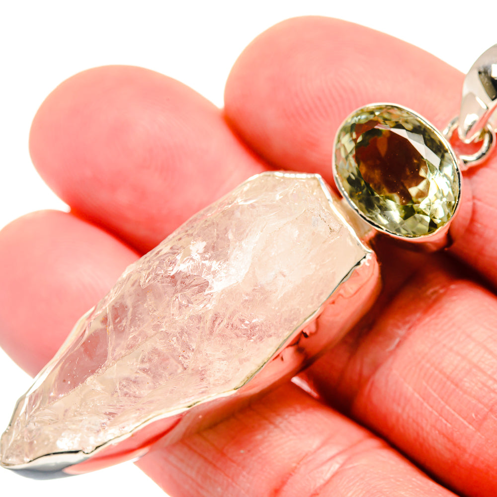 White Quartz Pendants handcrafted by Ana Silver Co - PD18506
