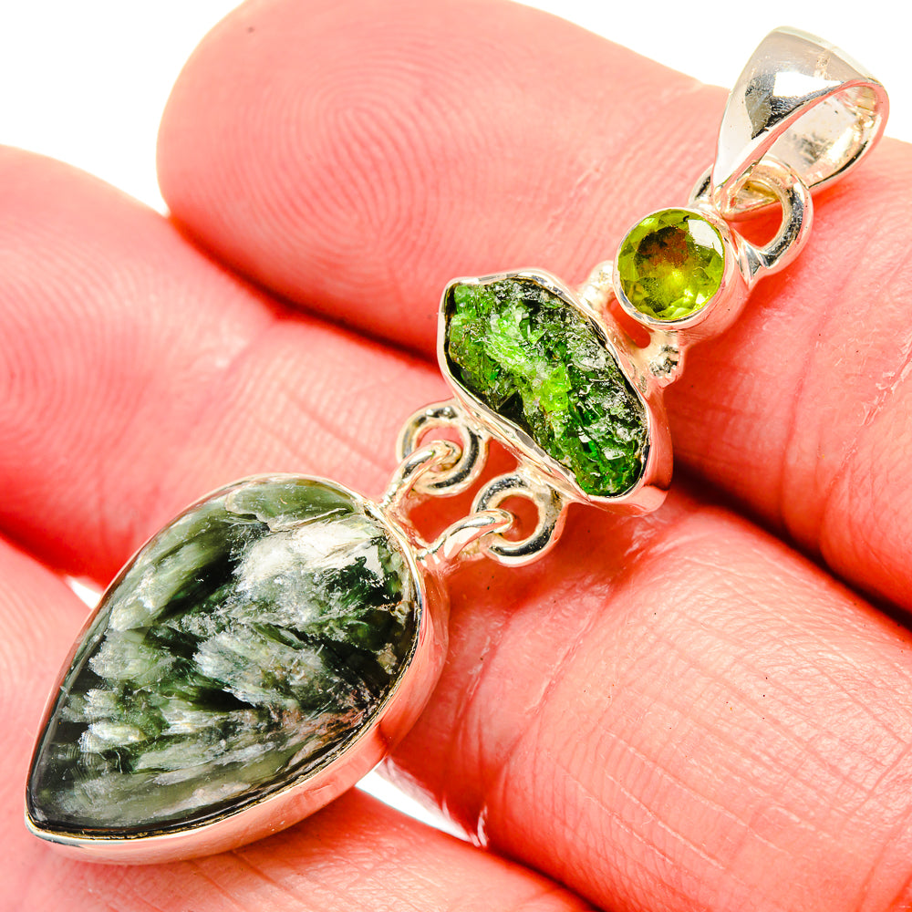 Seraphinite Pendants handcrafted by Ana Silver Co - PD18514