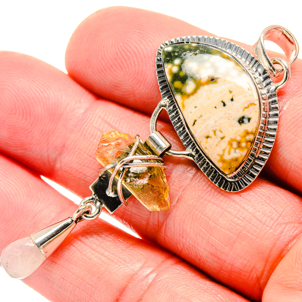 Ocean Jasper Pendants handcrafted by Ana Silver Co - PD18516