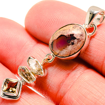 Mexican Fire Opal Pendants handcrafted by Ana Silver Co - PD18519