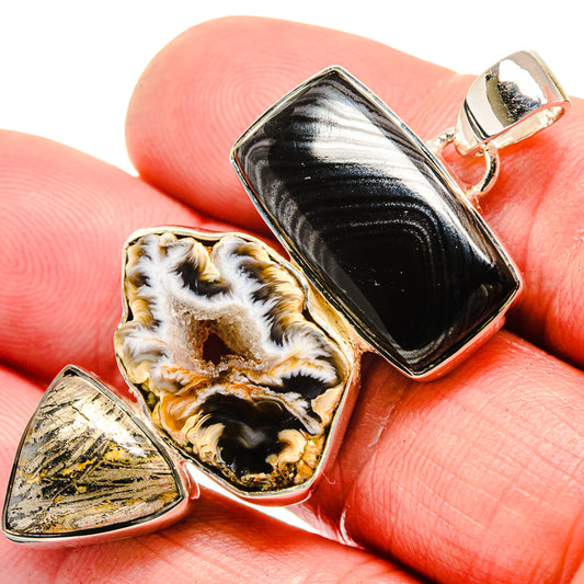 Psilomelane Pendants handcrafted by Ana Silver Co - PD18520