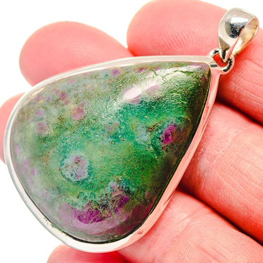Ruby Zoisite Pendants handcrafted by Ana Silver Co - PD18528
