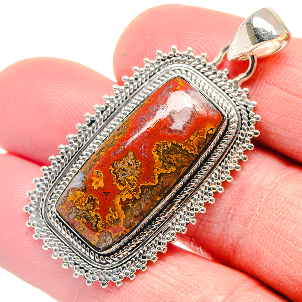 Morocco Agate Pendants handcrafted by Ana Silver Co - PD18533