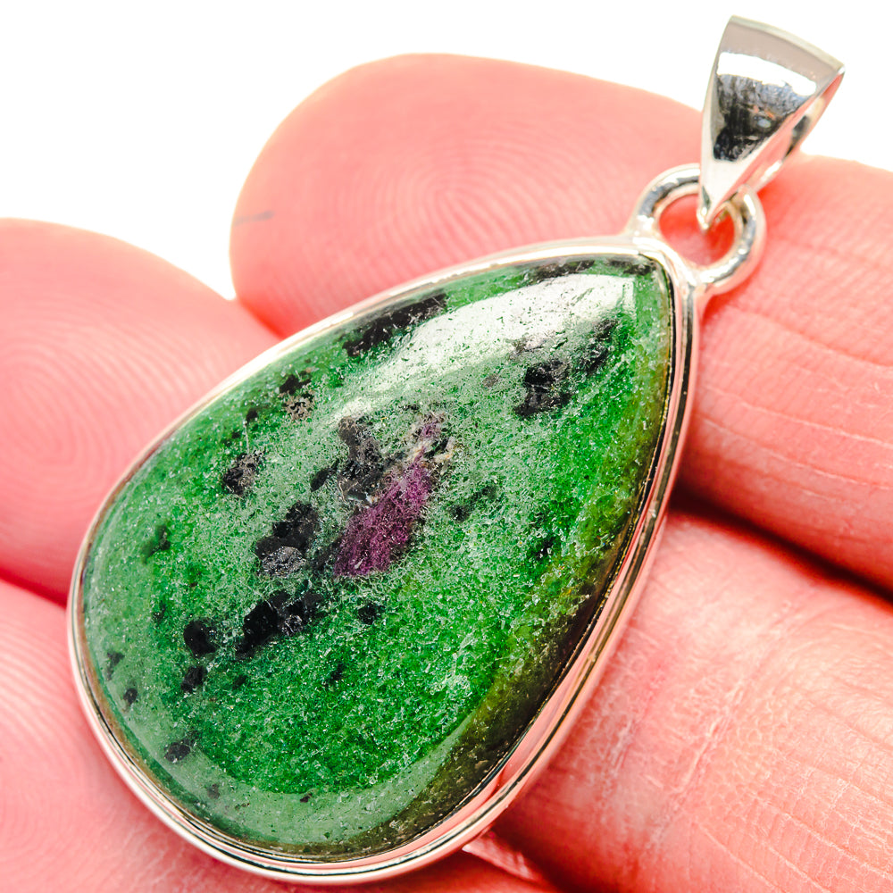 Ruby Zoisite Pendants handcrafted by Ana Silver Co - PD18535