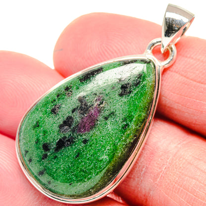 Ruby Zoisite Pendants handcrafted by Ana Silver Co - PD18535
