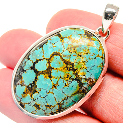 Tibetan Turquoise Pendants handcrafted by Ana Silver Co - PD18538