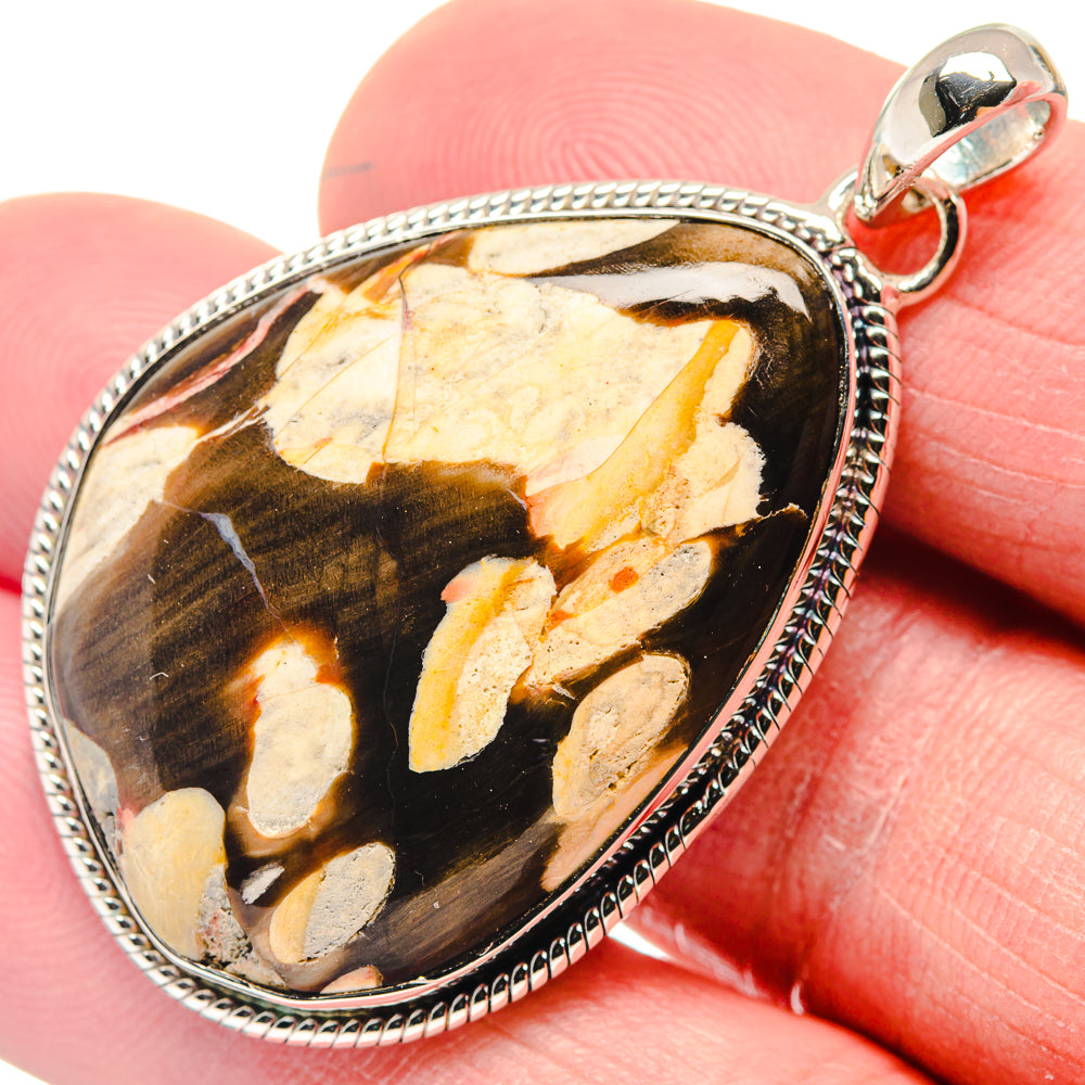 Peanut Wood Jasper Pendants handcrafted by Ana Silver Co - PD18540