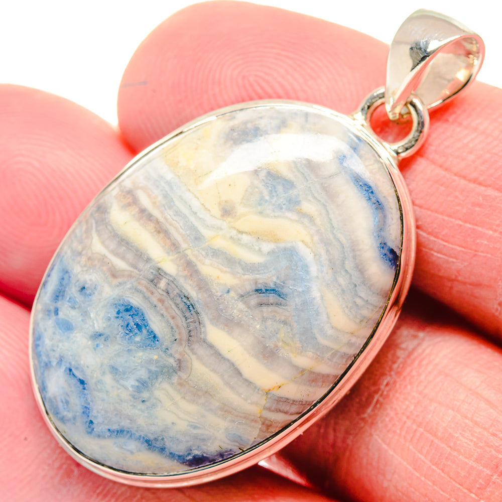Blue Scheelite Pendants handcrafted by Ana Silver Co - PD18541