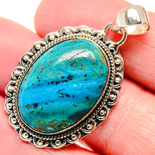 Chrysocolla Pendants handcrafted by Ana Silver Co - PD18571