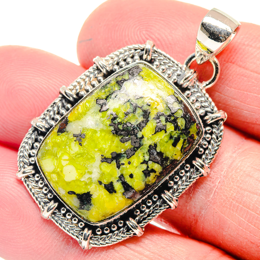 African Green Opal Pendants handcrafted by Ana Silver Co - PD18577