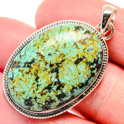 Tibetan Turquoise Pendants handcrafted by Ana Silver Co - PD18578