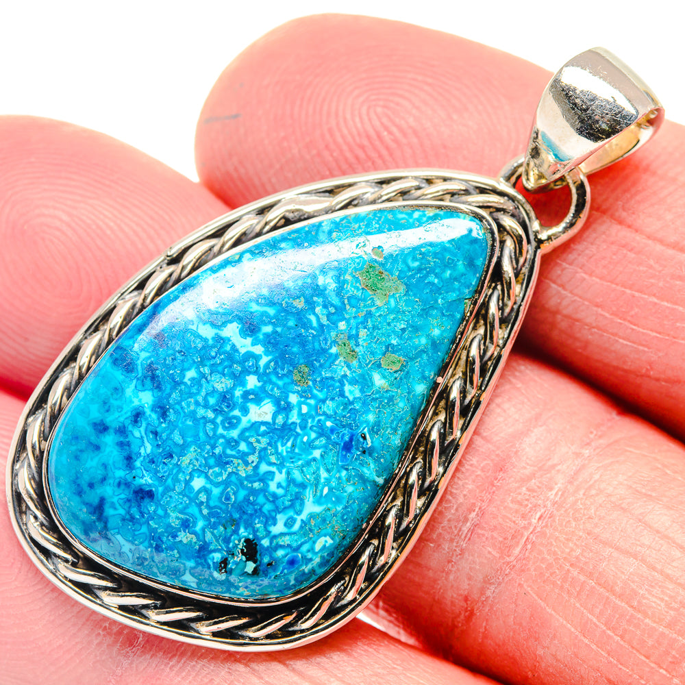 Chrysocolla Pendants handcrafted by Ana Silver Co - PD18579