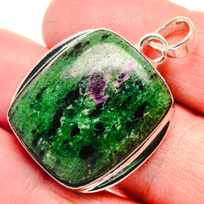 Ruby Zoisite Pendants handcrafted by Ana Silver Co - PD18581