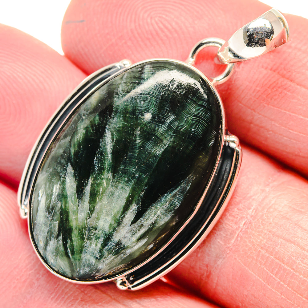 Seraphinite Pendants handcrafted by Ana Silver Co - PD18582