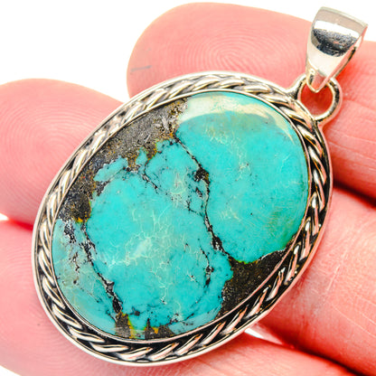 Tibetan Turquoise Pendants handcrafted by Ana Silver Co - PD18583