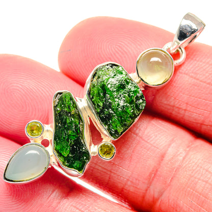Chrome Diopside Pendants handcrafted by Ana Silver Co - PD18595