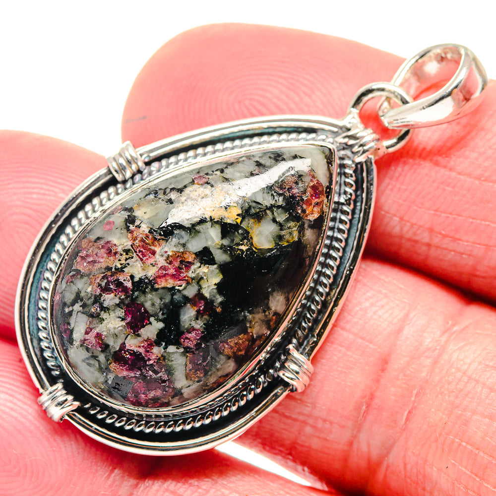 Russian Eudialyte Pendants handcrafted by Ana Silver Co - PD18597
