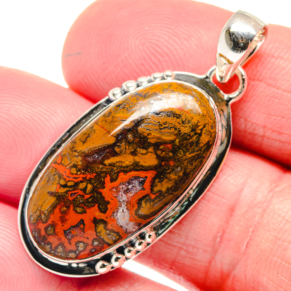 Morocco Agate Pendants handcrafted by Ana Silver Co - PD18602