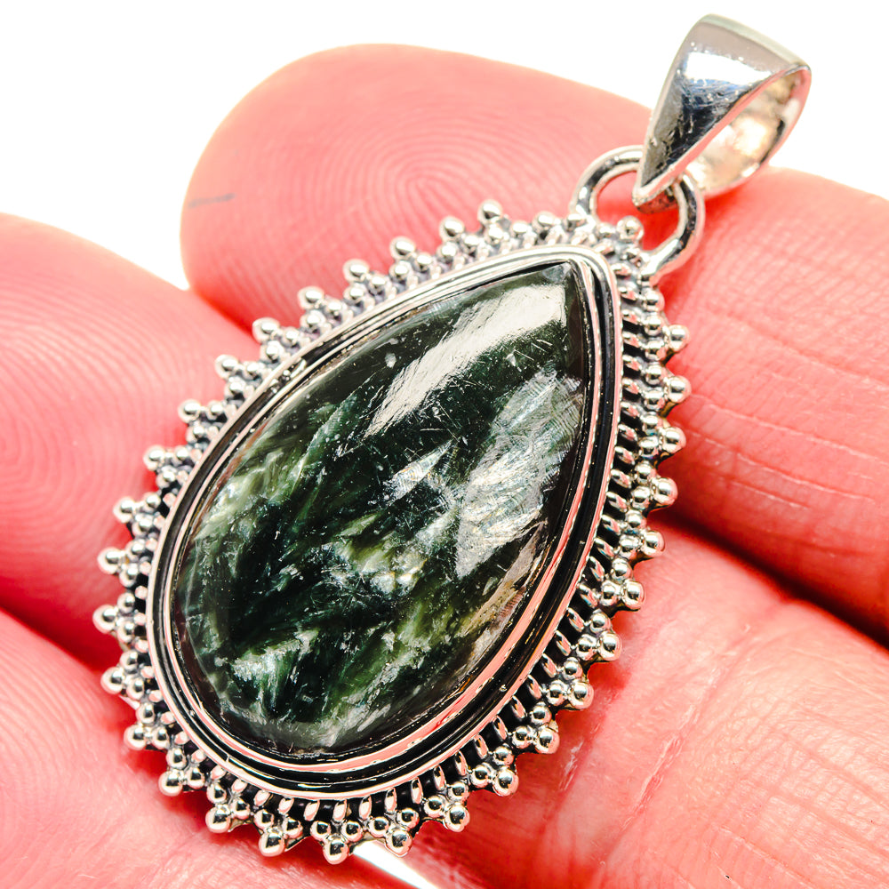 Seraphinite Pendants handcrafted by Ana Silver Co - PD18606