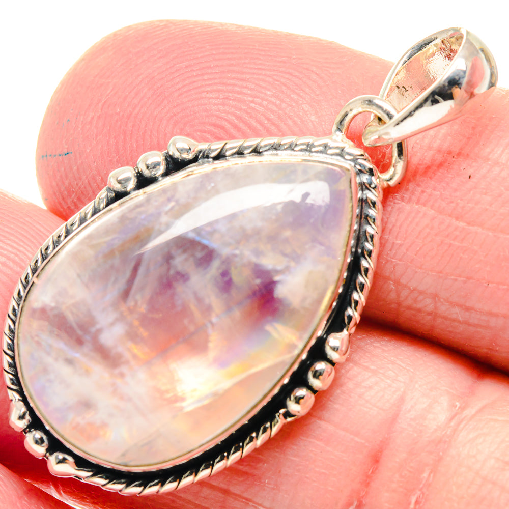 Rainbow Moonstone Pendants handcrafted by Ana Silver Co - PD18624