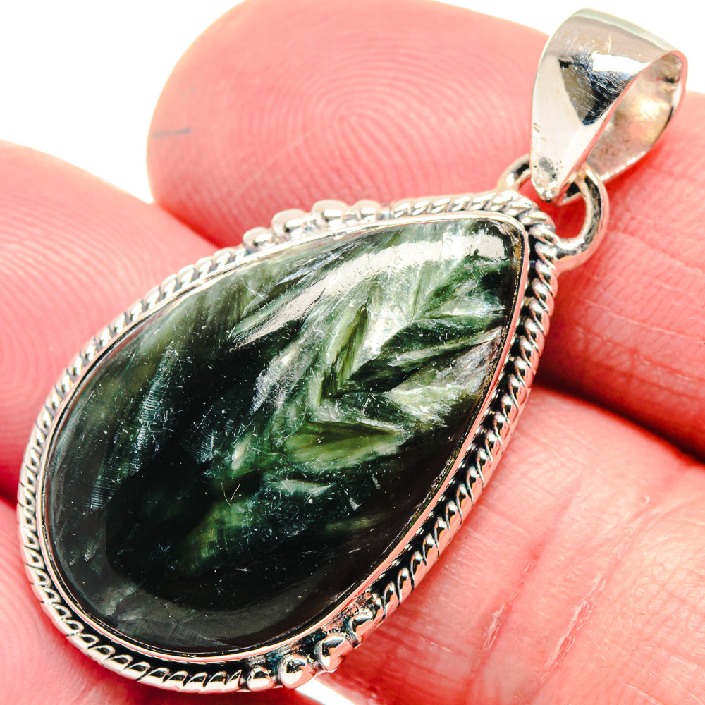 Seraphinite Pendants handcrafted by Ana Silver Co - PD18625
