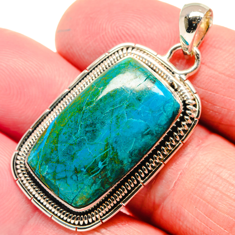 Chrysocolla Pendants handcrafted by Ana Silver Co - PD18629