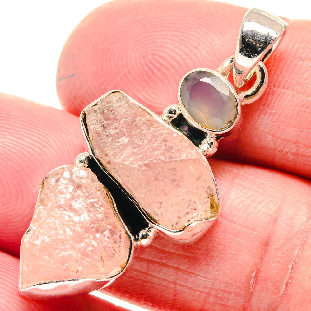 Rose Quartz Pendants handcrafted by Ana Silver Co - PD18648