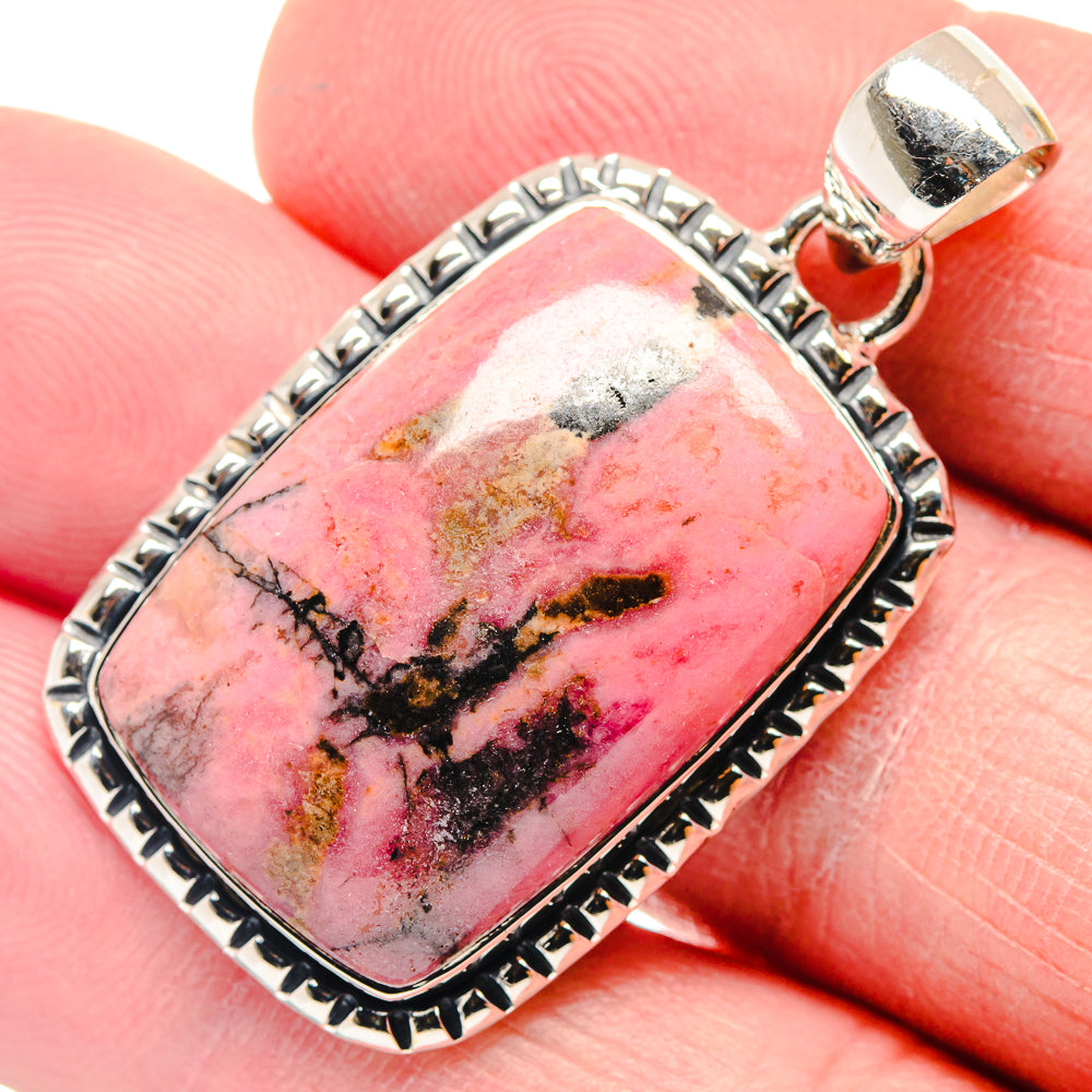 Rhodonite Pendants handcrafted by Ana Silver Co - PD18662