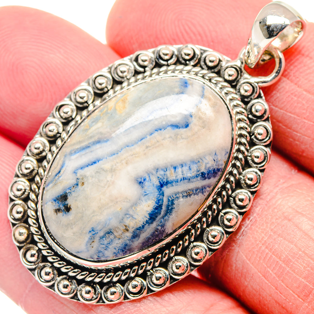 Blue Scheelite Pendants handcrafted by Ana Silver Co - PD18665