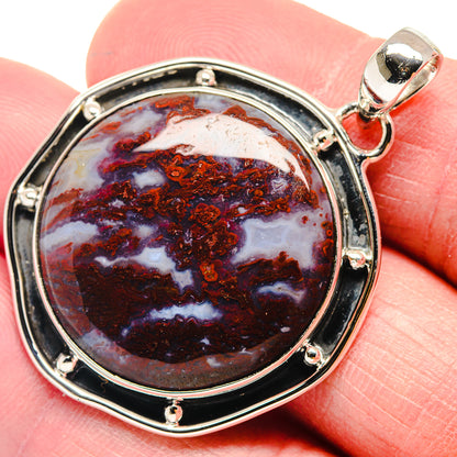 Plume Agate Pendants handcrafted by Ana Silver Co - PD18669