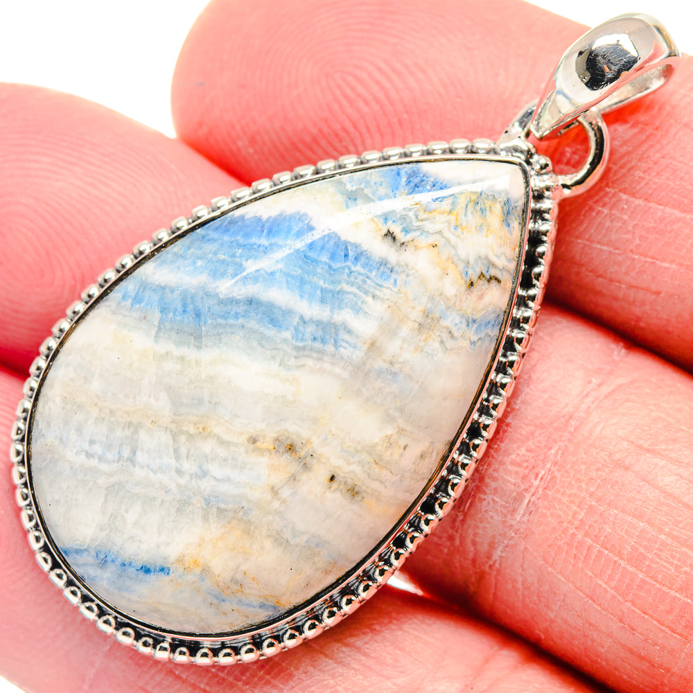 Blue Scheelite Pendants handcrafted by Ana Silver Co - PD18672