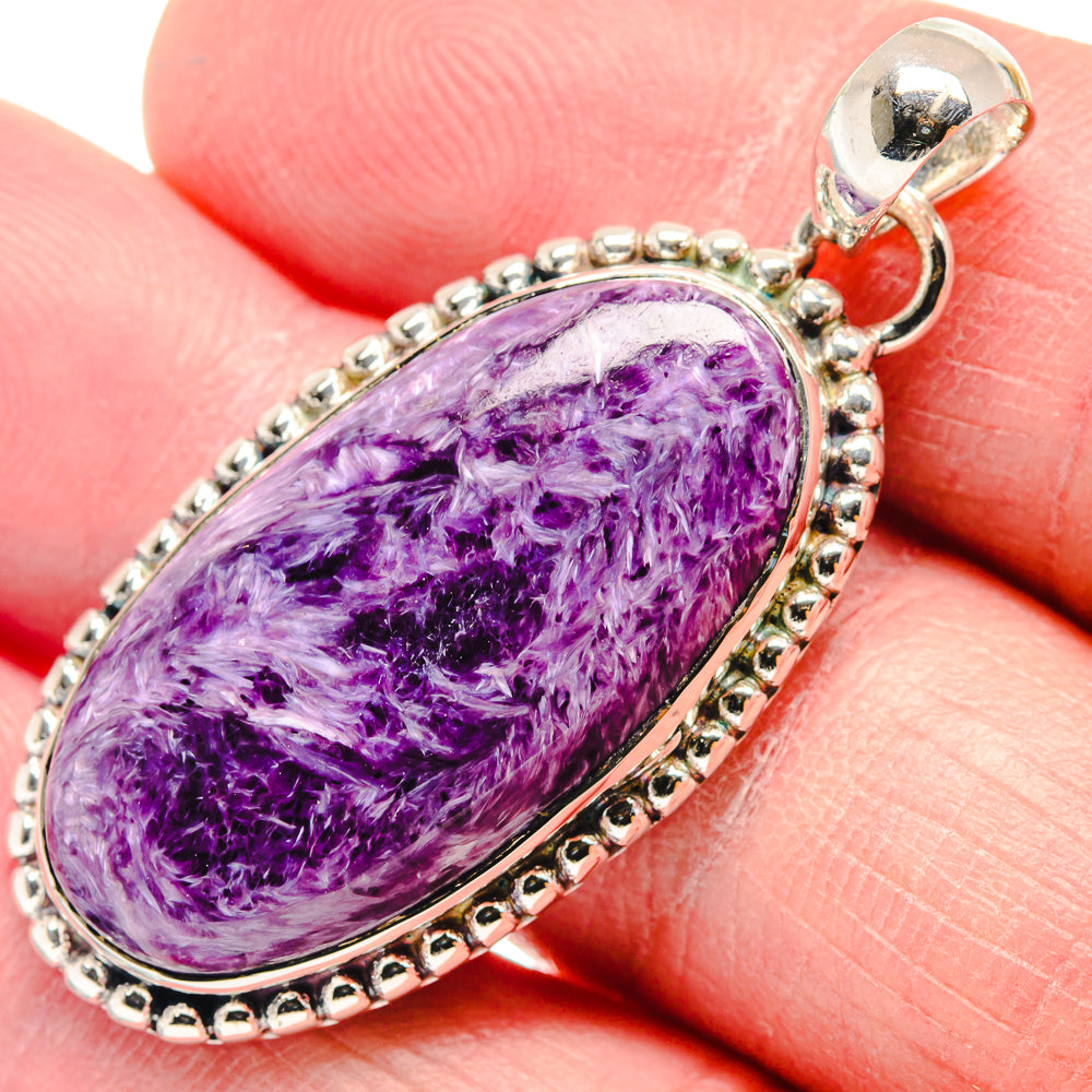 Charoite Pendants handcrafted by Ana Silver Co - PD18675