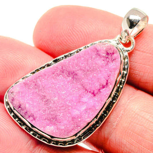 Cobalto Calcite Druzy Pendants handcrafted by Ana Silver Co - PD18697
