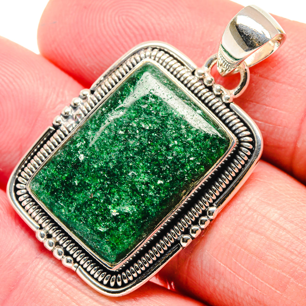 Green Aventurine Pendants handcrafted by Ana Silver Co - PD18703