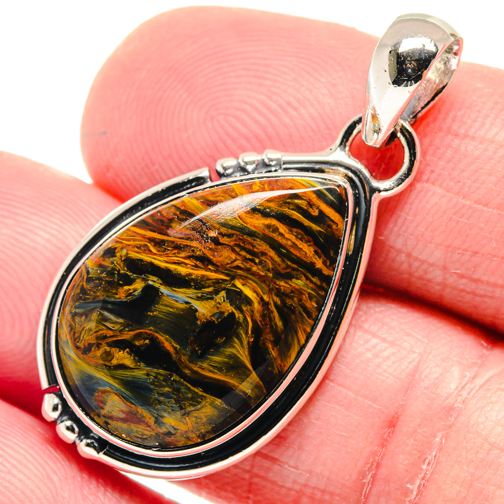 Golden Pietersite Pendants handcrafted by Ana Silver Co - PD18733