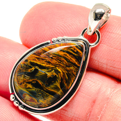 Golden Pietersite Pendants handcrafted by Ana Silver Co - PD18733