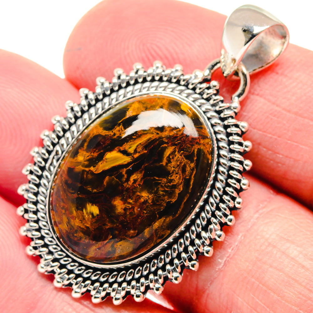 Golden Pietersite Pendants handcrafted by Ana Silver Co - PD18748
