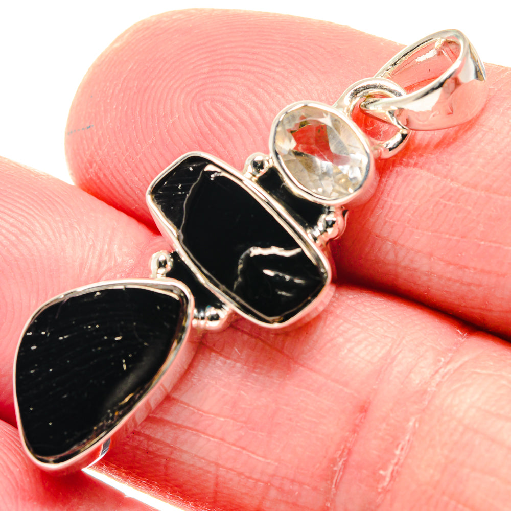 Black Tourmaline Pendants handcrafted by Ana Silver Co - PD18751