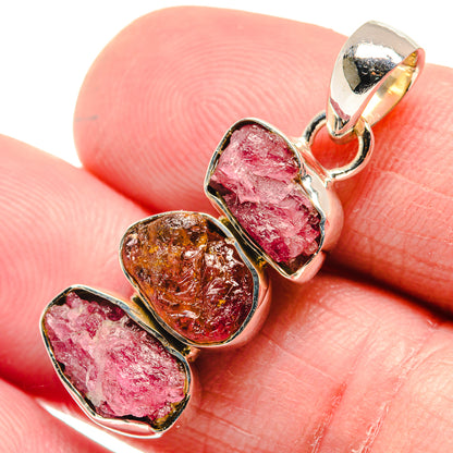Pink Tourmaline Pendants handcrafted by Ana Silver Co - PD18755
