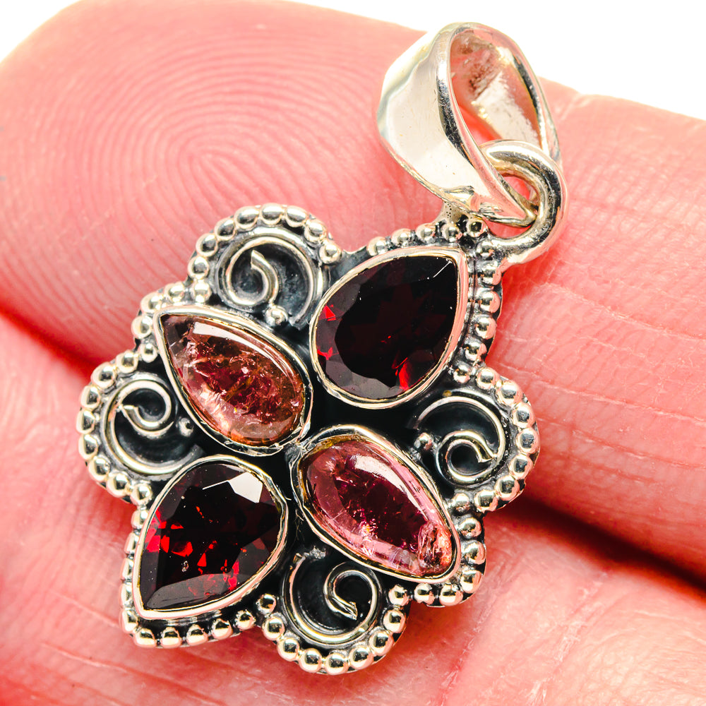 Pink Tourmaline Pendants handcrafted by Ana Silver Co - PD18762