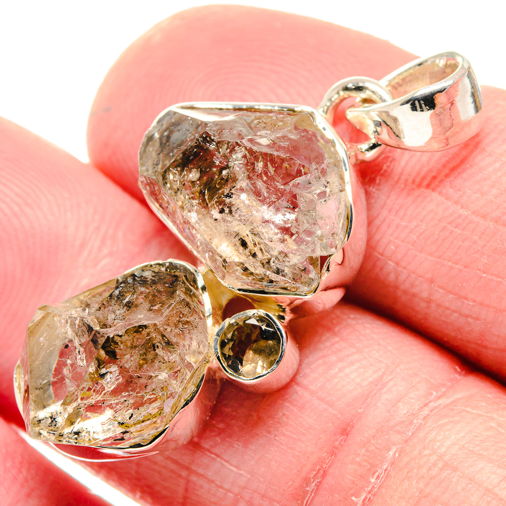 Herkimer Diamond Pendants handcrafted by Ana Silver Co - PD18763